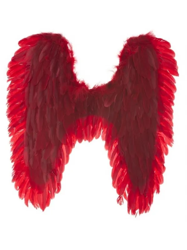 Ailes d'ange rouge en plumes : Accessoire polyvalent pour différents personnages