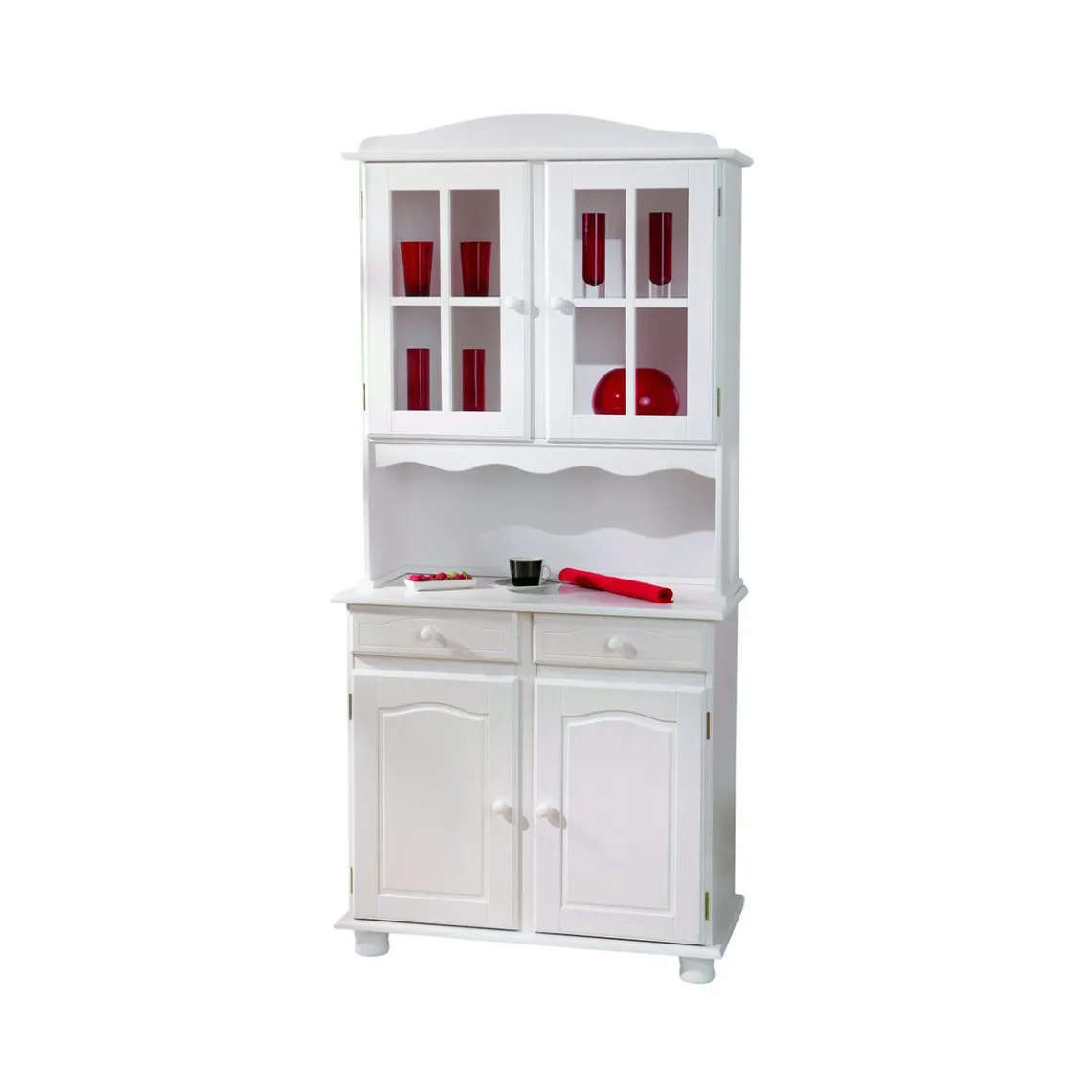 Bahut Vaisselier VALENCIA 2 Portes Blanc | 3 Suisses