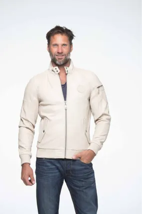 Blouson cuir écru STEEVE MCQUEEN, Steve McQueen - HARRY4 Ecru | Cesare Nori
