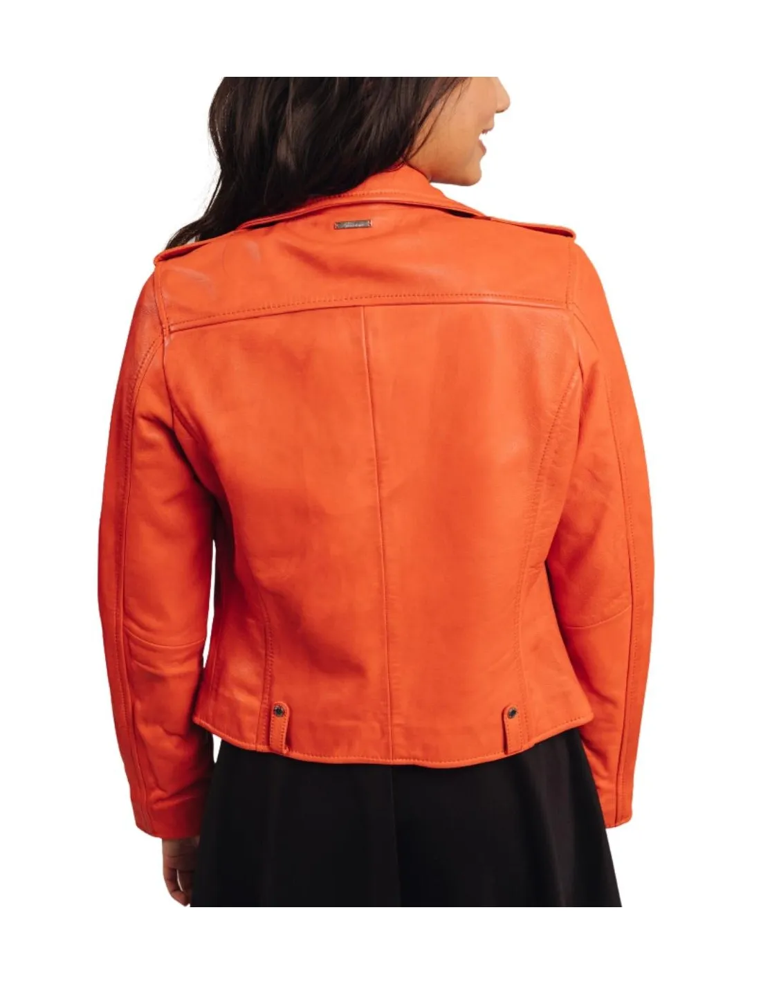 Blouson en cuir Femme Redskins Jutta Ref 55800 Orange