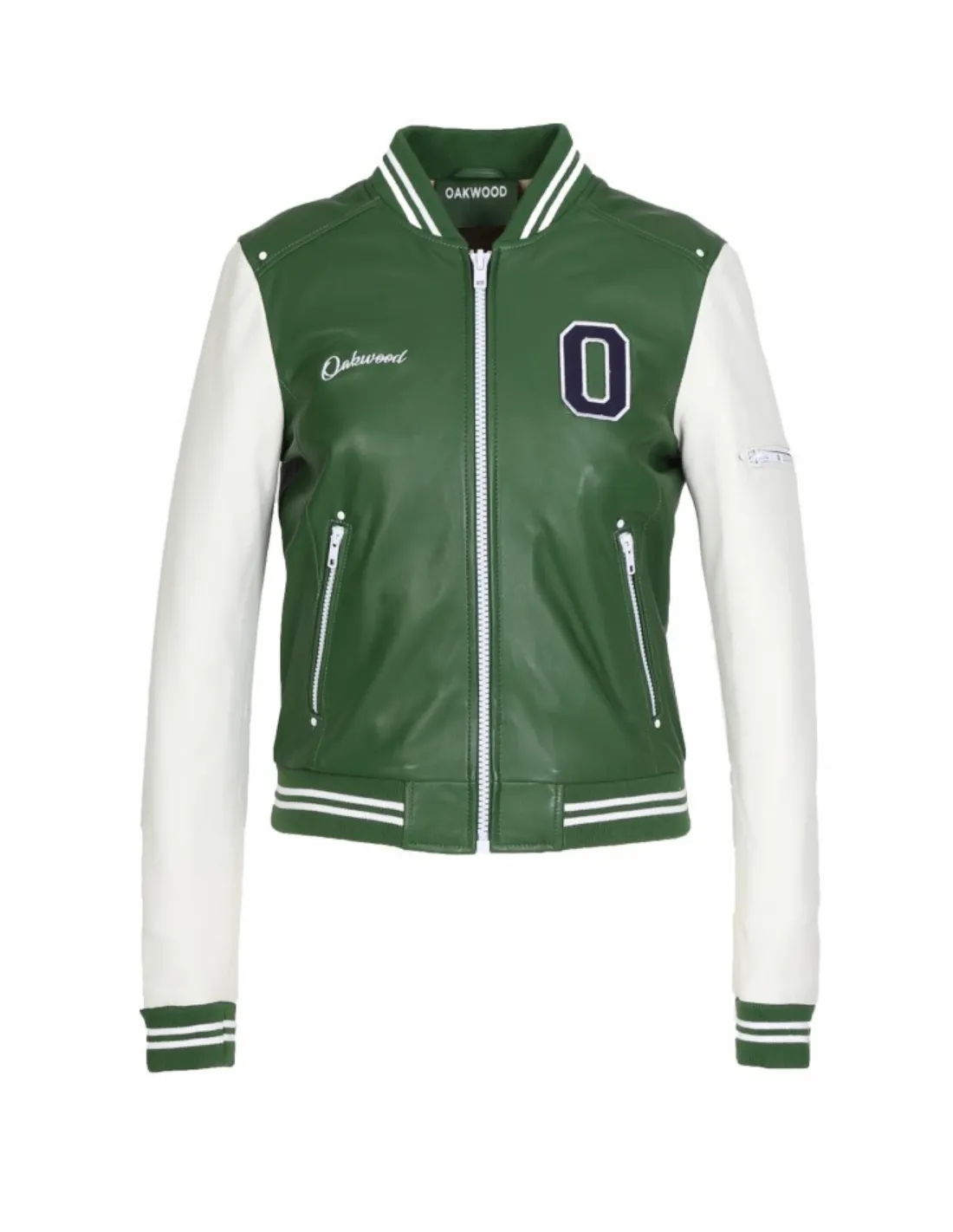Blouson Teddy cuir Flirt Bi Oakwood Ref 59630 Vert