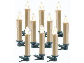 Bougies à LED avec Pince pour Sapin de Noël, Rouges ou Doré | Bougies à LED pour sapin 