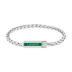 Bracelet Homme Lacoste Spelt - 2040337 Acier Argent, Vert Ajustable Circonference Interieure 190 Mm | 3 Suisses