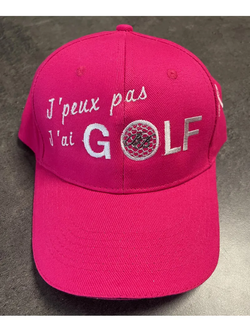 Caquette Ruban rose "Je peux pas j'ai golf"