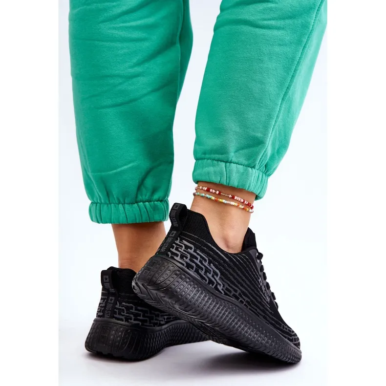 Chaussures de sport en maille pour femme Système de mousse à mémoire de forme Big Star LL274662 Noir le noir