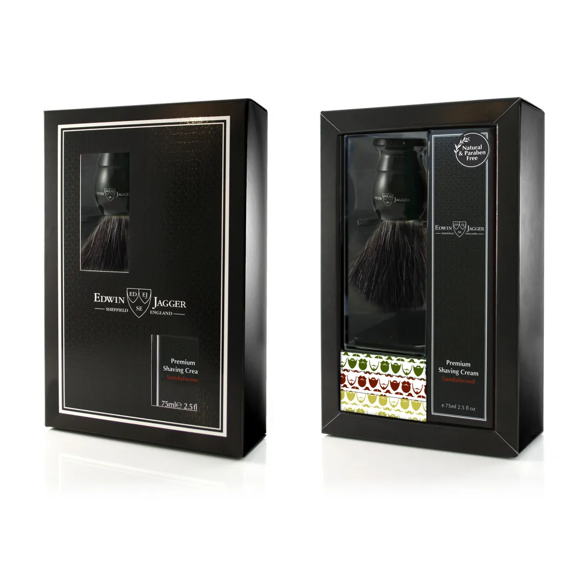 Coffret Cadeau Blaireau Ebene Et Creme A Raser Au Bois De Santal- Edwin Jagger Edwin Jagger - Coffret Soins de Rasage Homme sur 