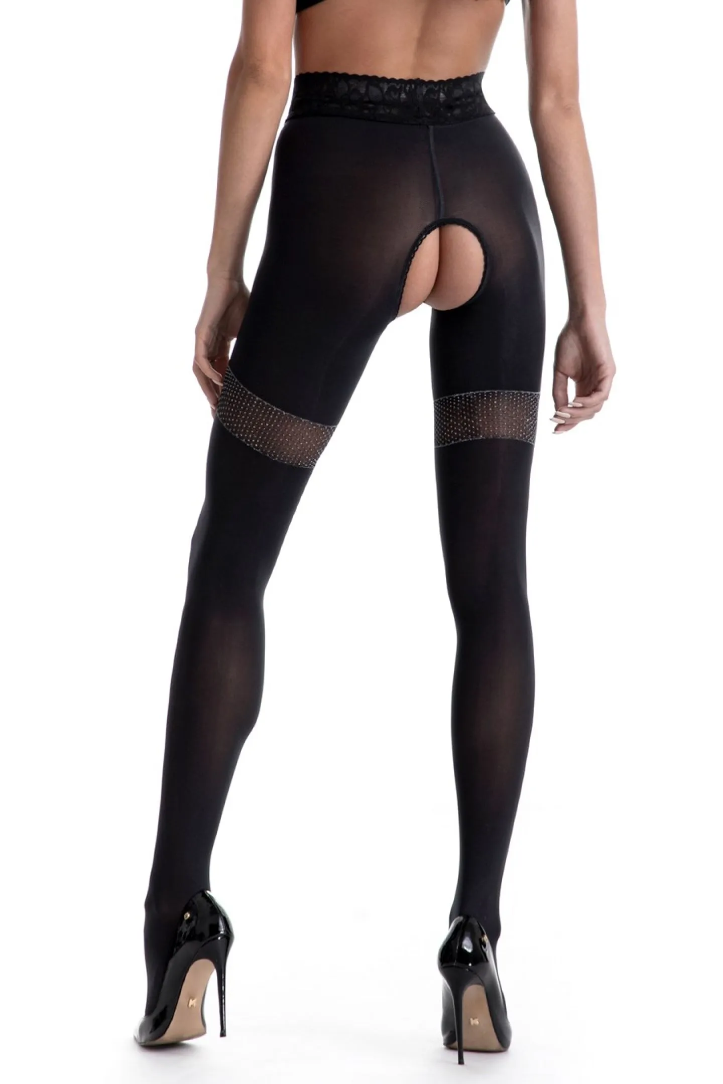 Collant Grande Taille Ouvert à l'entrejambe - Glamour - Amour