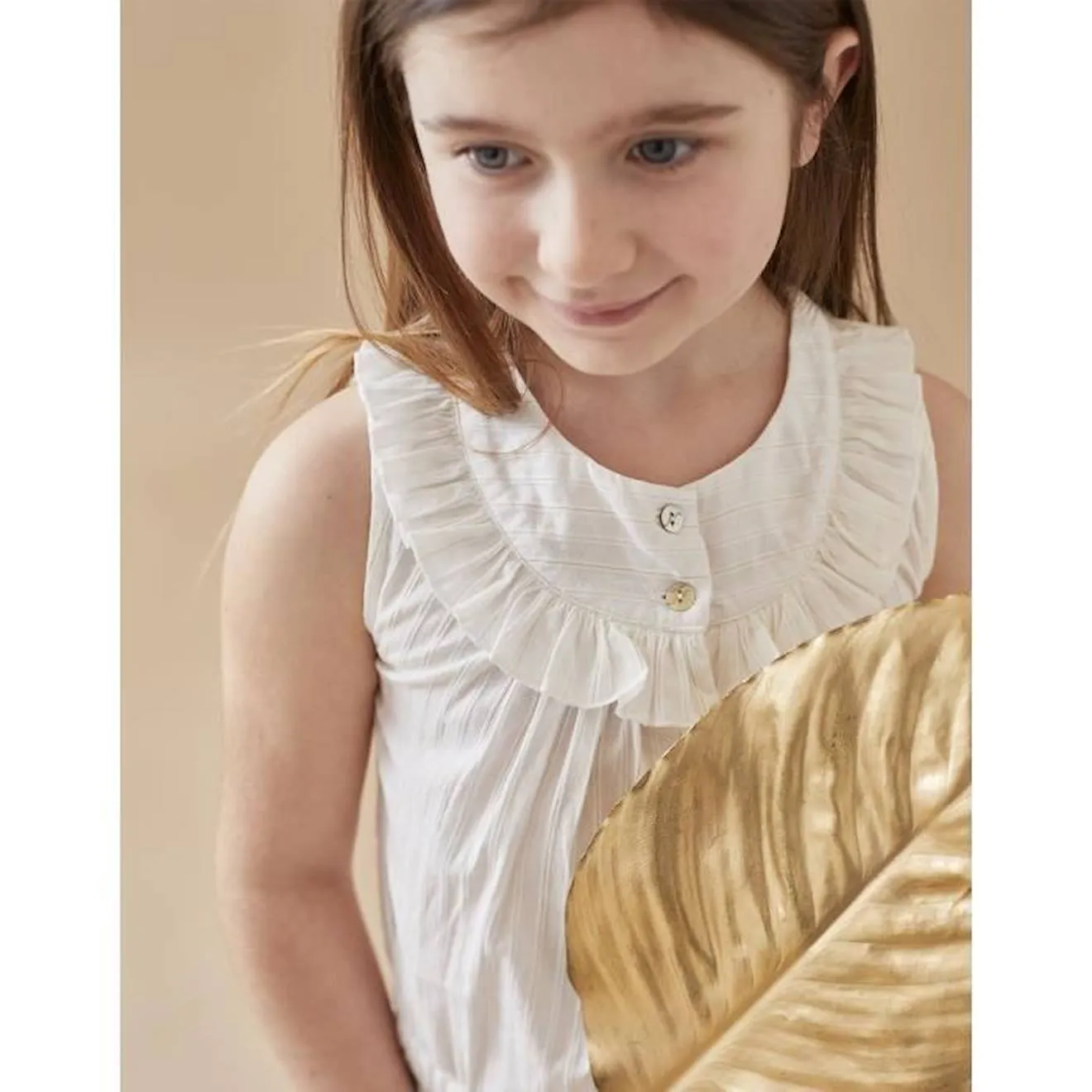 Combishort sans manches avec lurex blanc - Noukies