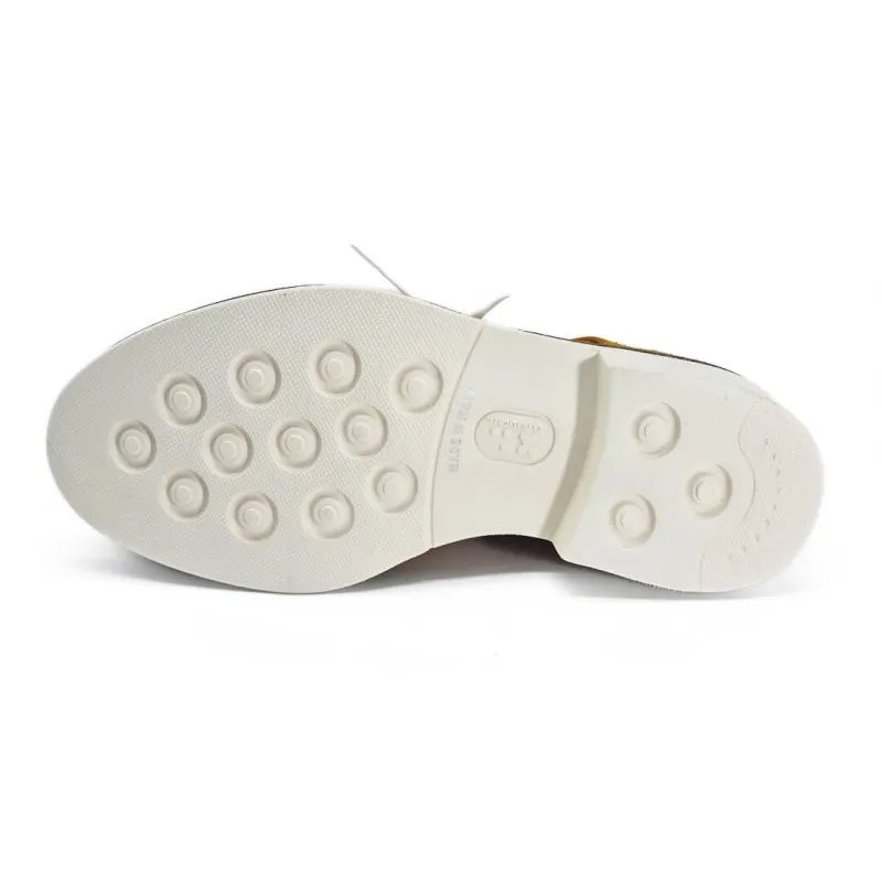 Derby tendance en velours jaune moutarde - Fratelli Rosana - Scarpe