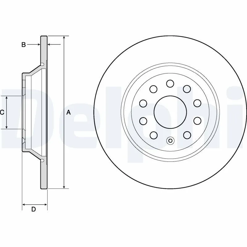 Disque de frein DELPHI BG4751C 