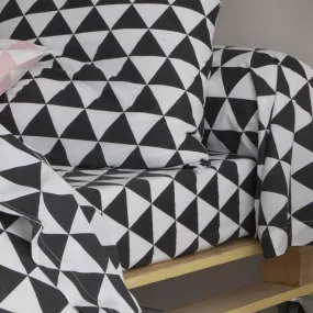 Drap plat coton LORENZ - noir/blanc | Drap plat 3 SUISSES