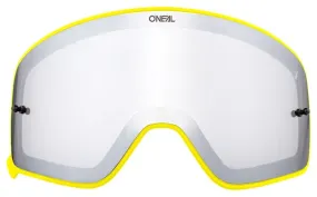 Ecran de Masque O'Neal B-50 Monture Jaune Ecran Argent Miroir