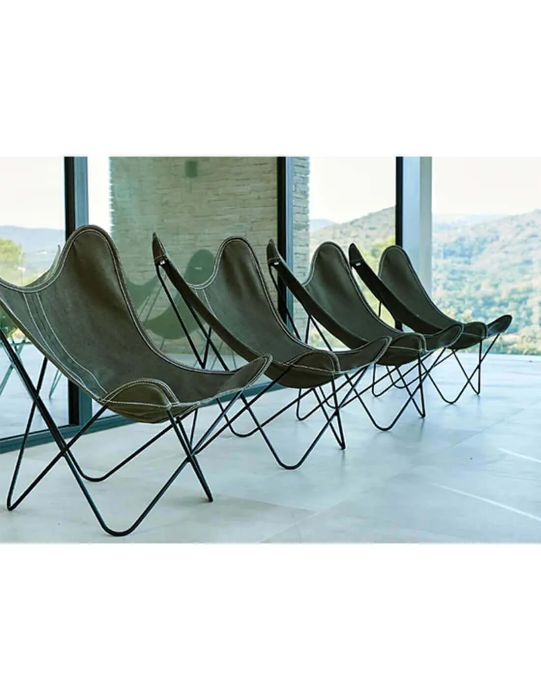 Fauteuil design aa by airborne en lin ivoire ficelle ou vert anglais