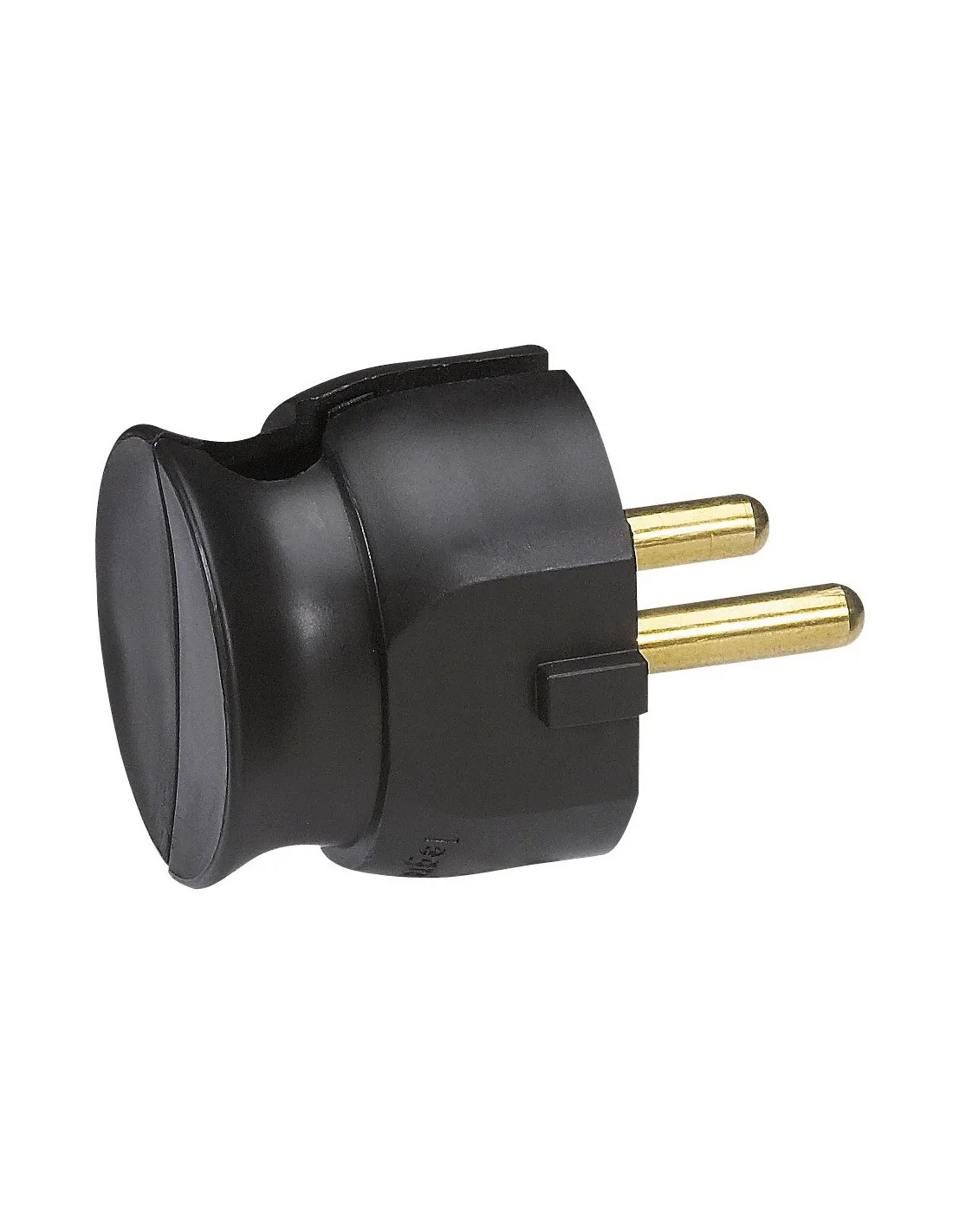Fiche plastique extra-plate 2p-16 a male noir -