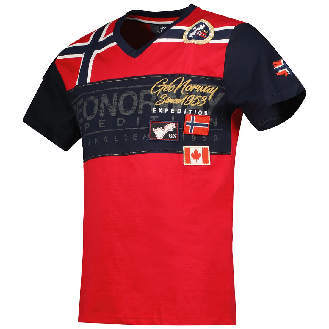 Geographical Norway Jaradock Homme - T-shirt manches courtes Rouge