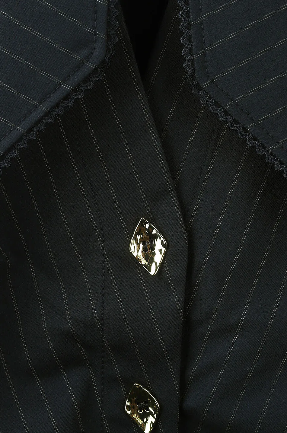 Gilet près du corps à boutonnage simple et rayures milleraie