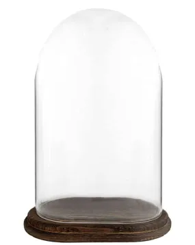 Grande cloche en verre avec son socle 