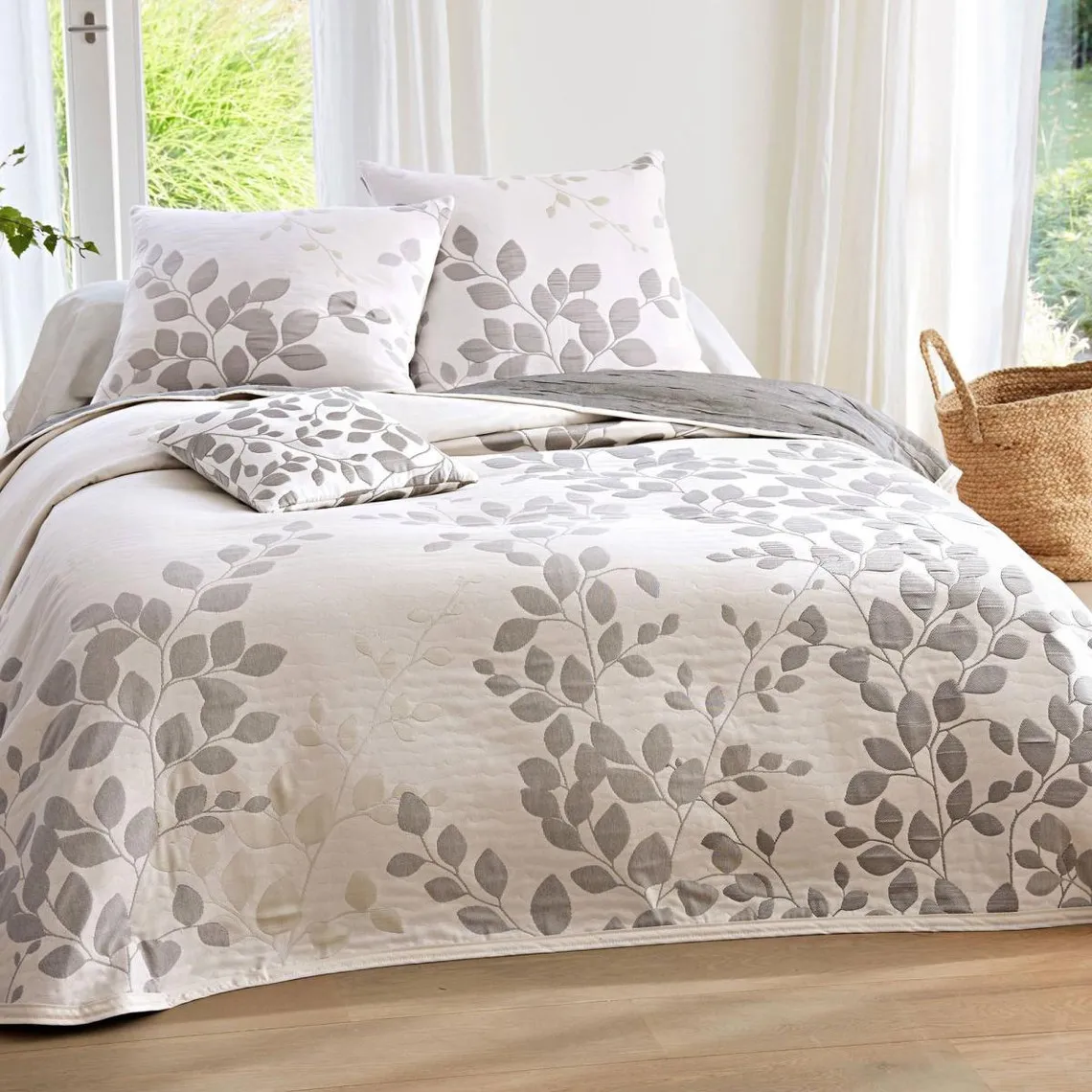 Housse de coussin imprimé double face CL.FANNY Gris | 3 Suisses