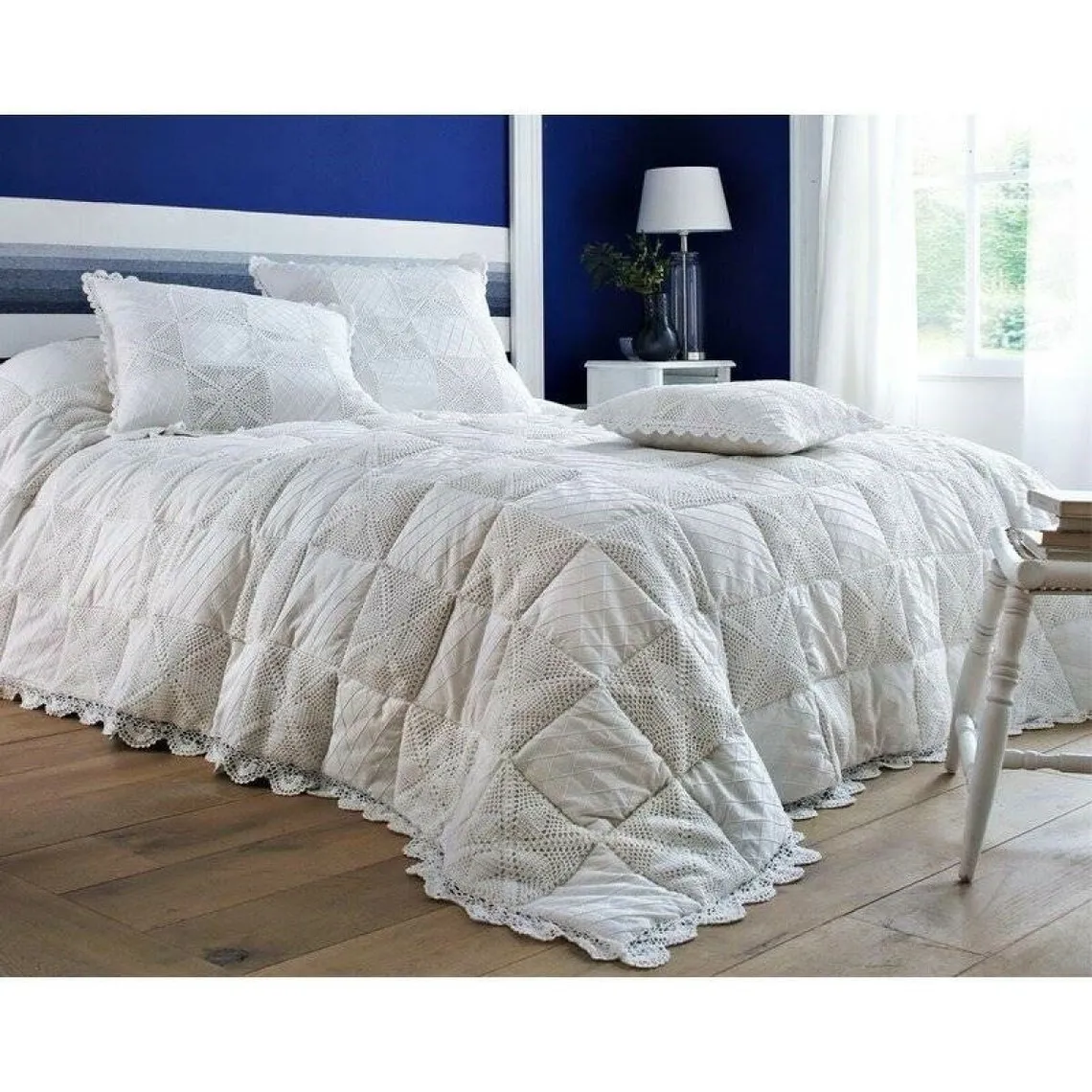 Housse d?oreiller et de coussin patchwork - Blanc | 3 Suisses