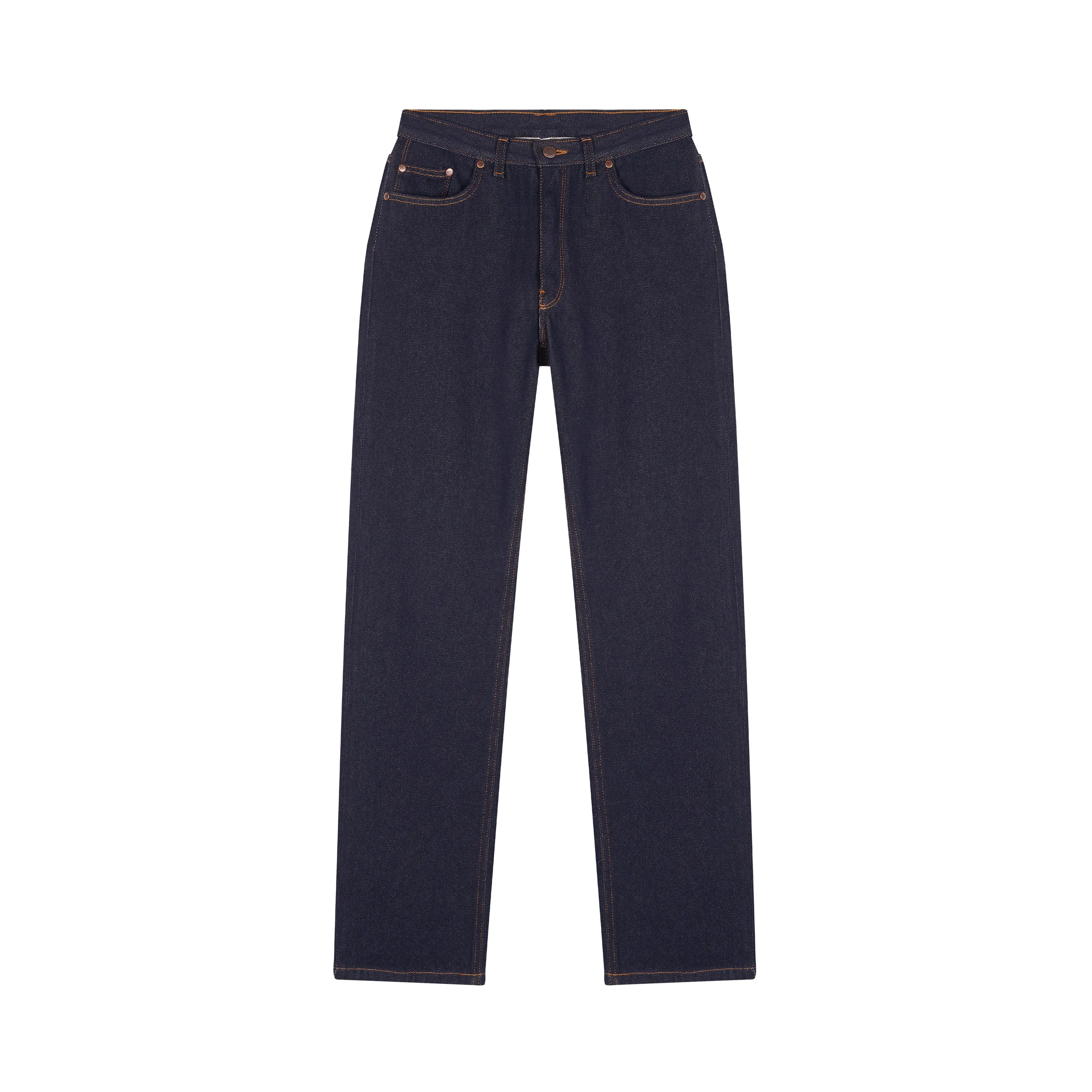 Jean femme droit taille haute laine – SAINT JAMES x Atelier TUFFERY - Apolline