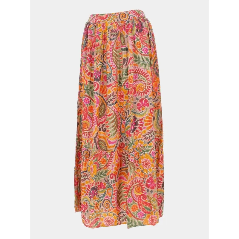 Jupe longue fleurs renata multicolore femme - La Petite Etoile | wimod