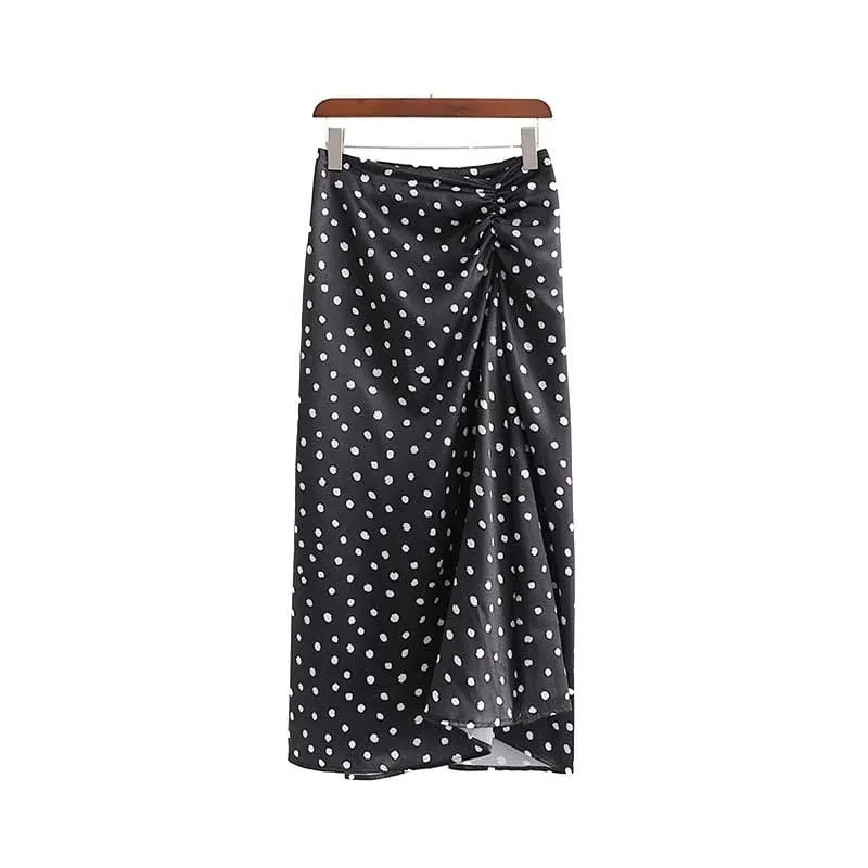 Jupe Vintage Noir Cuir