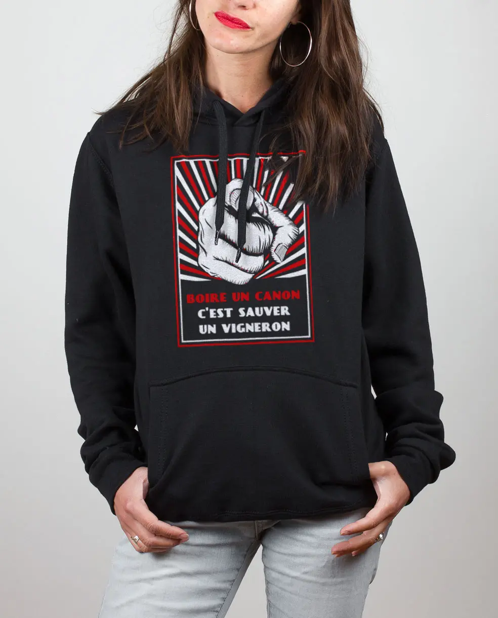 Les Savoyards - SWEAT FEMME : BOIRE UN CANON C'EST SAUVER UN VIGNERON