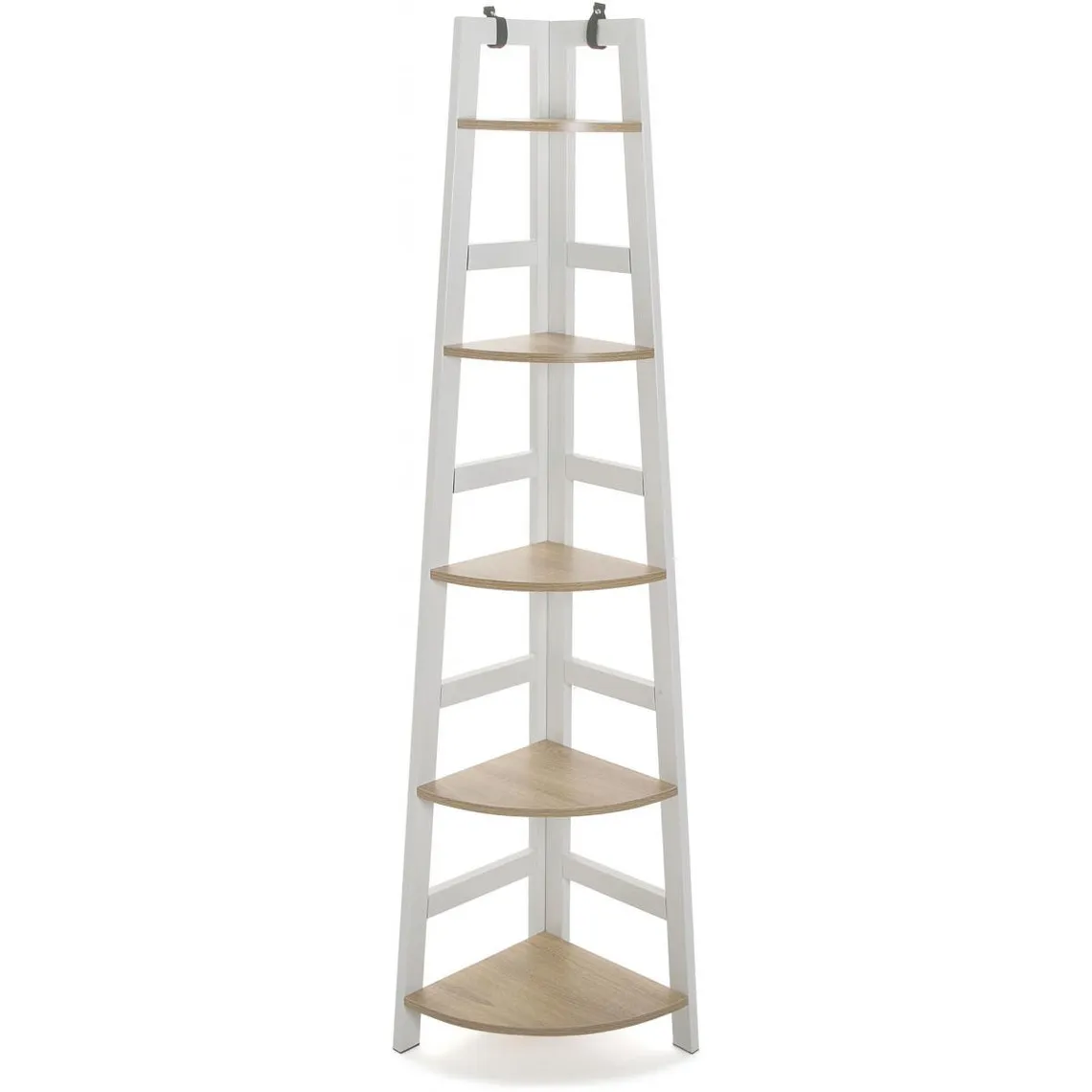 Meuble de Rangement d'Angle 5 Etagères Blanc FAY | 3 Suisses