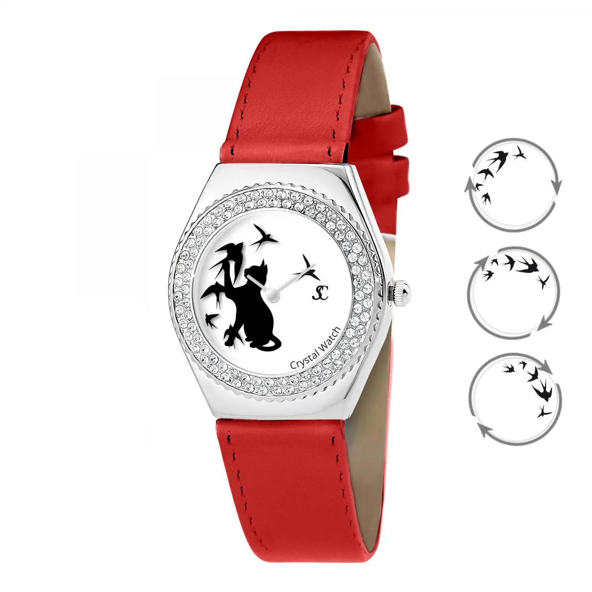 Montre MF316-OISEAU-CHAT-ROUGE - So Charm | 3 Suisses