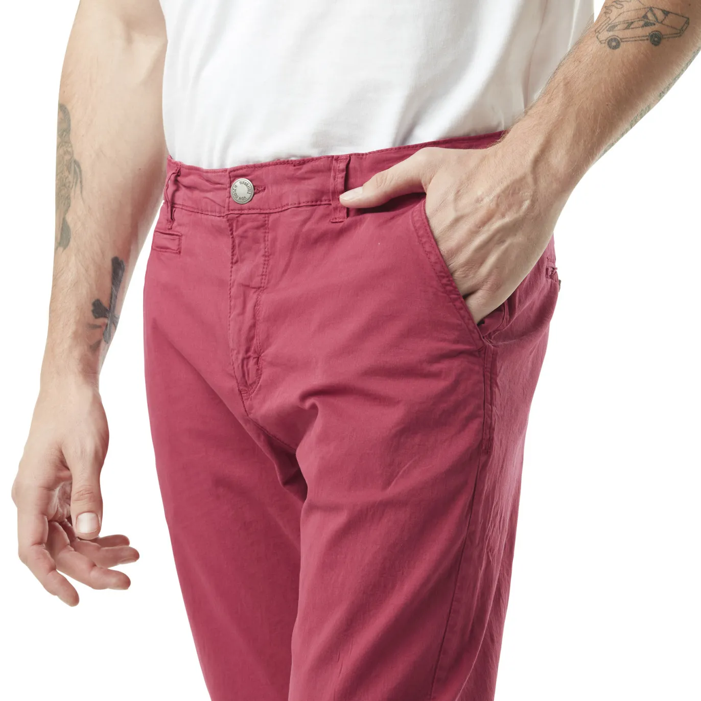 Pantalon chino homme écusson brodé dans le dos en coton Coast