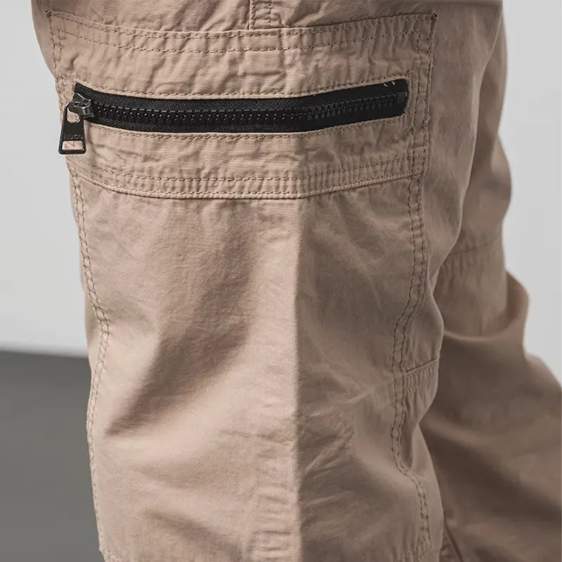 PANTALON DROIT BEIGE HUGO AVEC POCHES ZIPPÉES DALEK241D