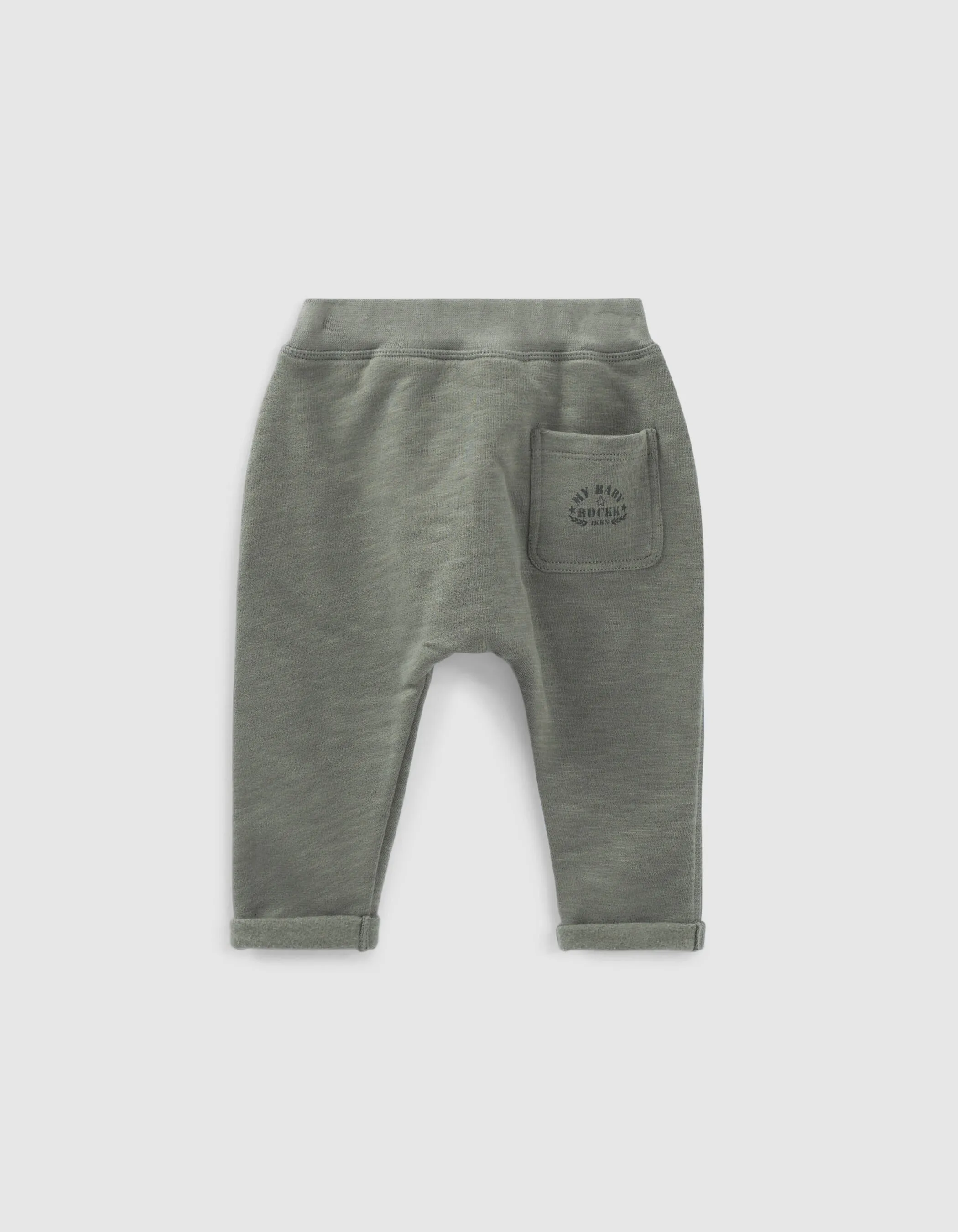 Pantalon kaki clair molleton bio bébé