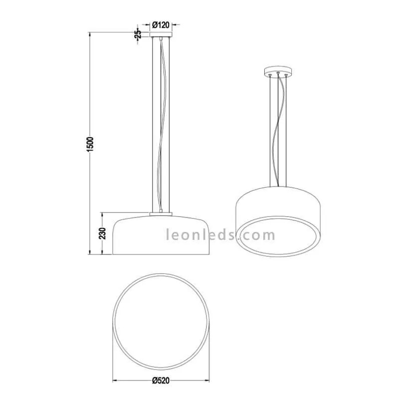 Plafonnier suspension moderne White Baron | ⓇLeonLeds.com