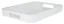 Plateau Zak blanc rectangulaire 32.5 x 26 cm