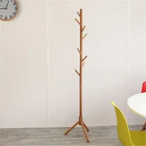 Porte-manteau nature à 8 patères en bois de hêtre