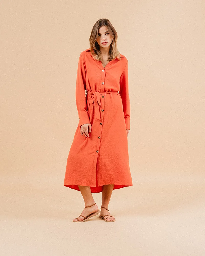 ROBE MI-LONGUE PECHE MANOLO