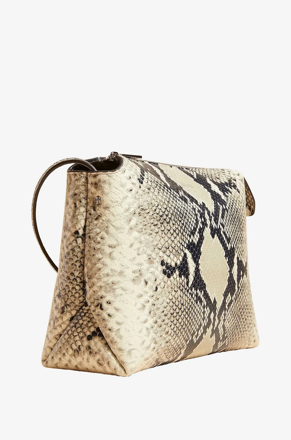 Sac porté croisé en cuir effet python The Lina