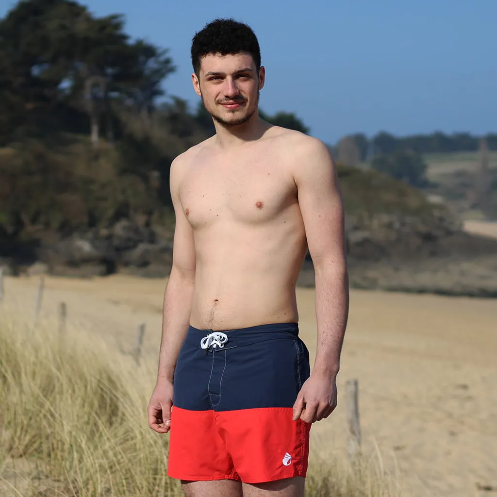 Short de bain marine rouge Skipper - Jo Bigorneau - Marques de France