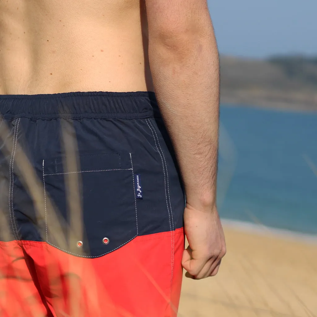 Short de bain marine rouge Skipper - Jo Bigorneau - Marques de France