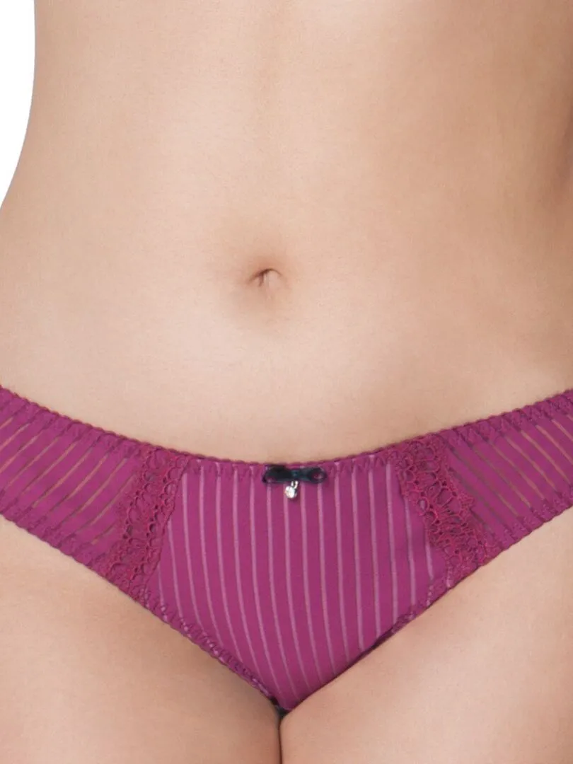 String à rayures Ritzy - Rose