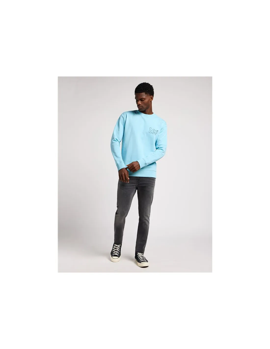 Sweat Lee Wobbly Preppy Bleu Homme