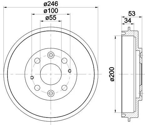 Tambour de frein TEXTAR 94020100 