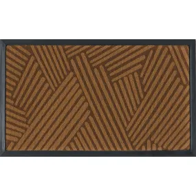 Tapis Gien antidérapant brossant, coloris marron - L.75xl.45cm