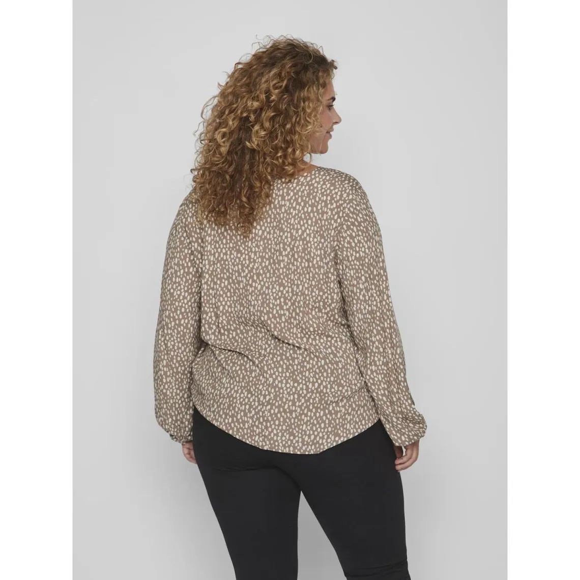 Top manches longues gris clair en viscose | 3 Suisses
