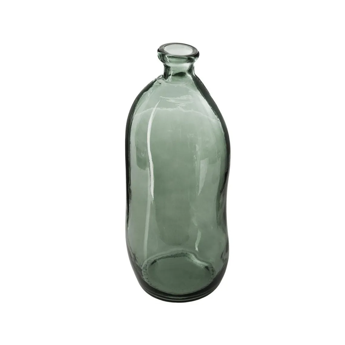 Vase Bouteille Verre Recyclé Kaki D22 cm | 3 Suisses