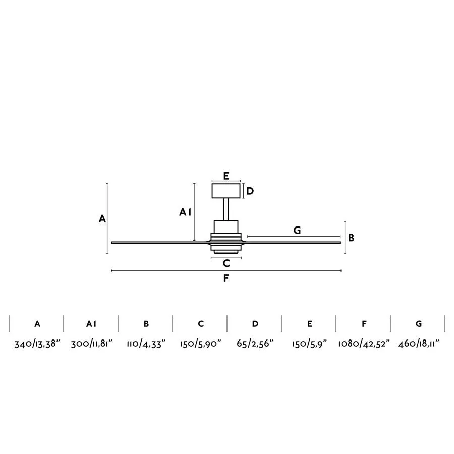 Ventitaleur de plafond Faro Lantau Nickel satiné Métal