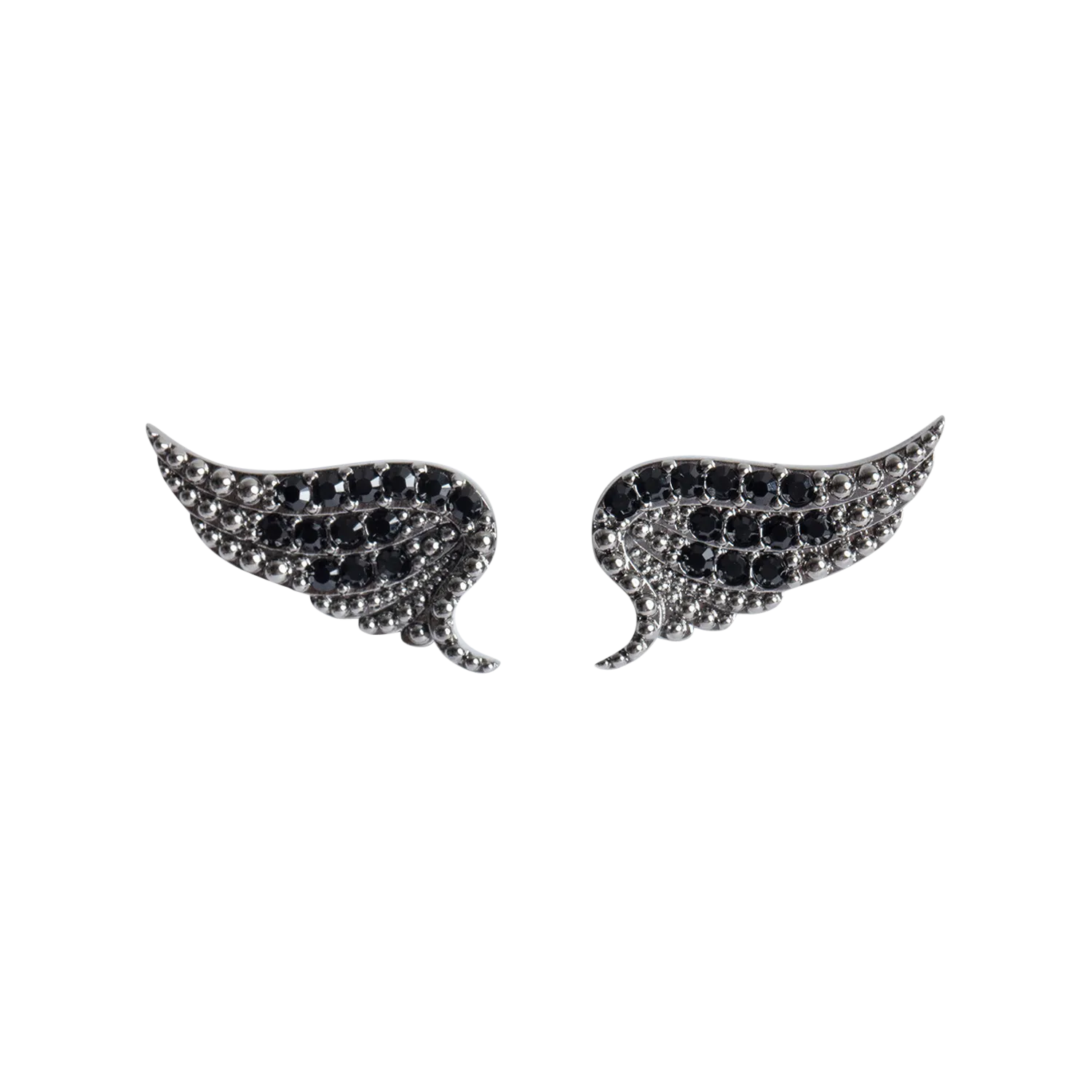 ZADIG&VOLTAIRE  Boucles d'oreilles à strass rock - Gris