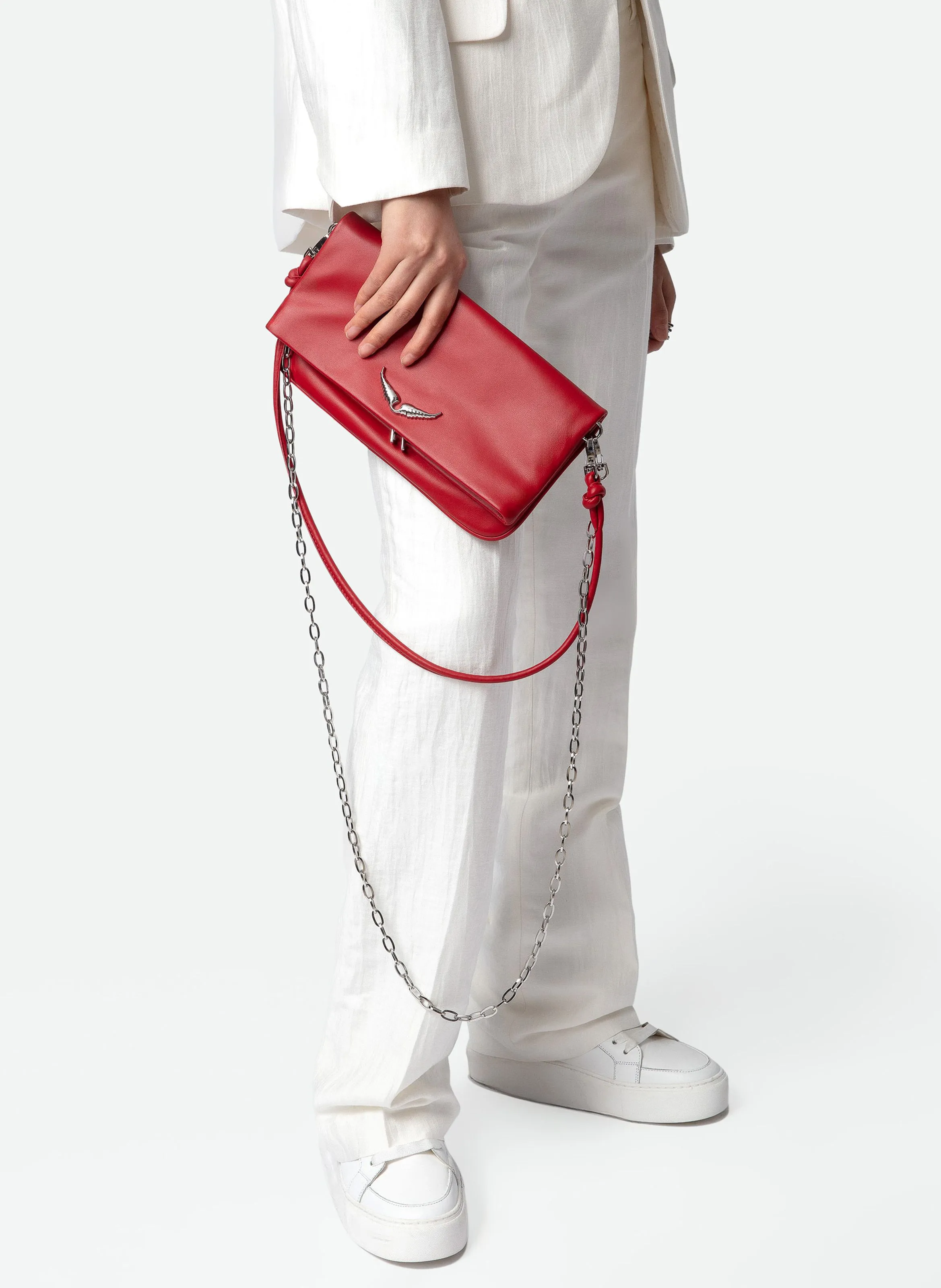 ZADIG&VOLTAIRE  Pochette en cuir rock eternal - Rouge