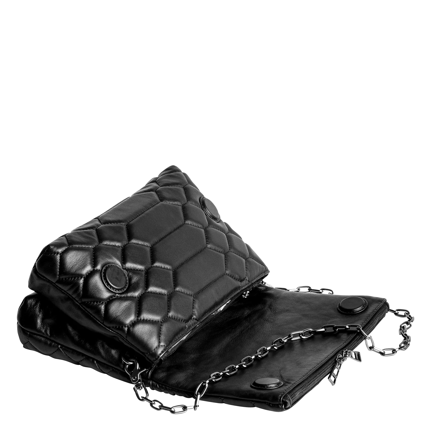 ZADIG&VOLTAIRE  Sac bandoulière en cuir matelassé rocky xl - Noir